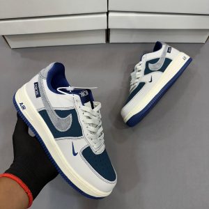 Premium quality Nike Air Force 1 Low Dior Cream White first copy shoes with cream white upper and Dior swoosh, available with cash on delivery from Martify