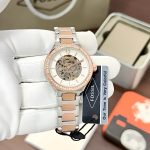 Fossil Eevie Automatic BQ3780 First Copy Watch dual-tone bracelet skeleton dial stone bezel