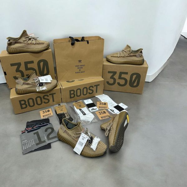 Premium quality Adidas Yeezy 350 V2 Earth first copy shoes with full branded packaging, available with cash on delivery from Martify