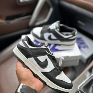 Premium quality Nike SB Dunk Low Panda first copy shoes with black and white leather, available with cash on delivery from Martify