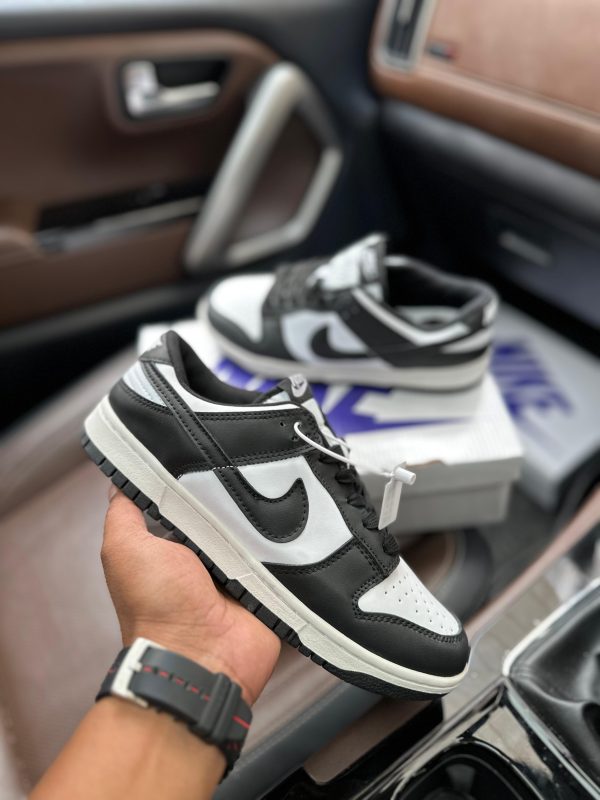 Premium quality Nike SB Dunk Low Panda first copy shoes with black and white leather, available with cash on delivery from Martify