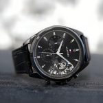 Tommy Hilfiger Z-Black Baker Series Chronograph First Copy Watch skeleton dial leather strap premium box