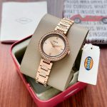 Fossil Karli BQ3181 Rose Gold Diamond First Copy Watch diamond bezel bracelet ladies luxury