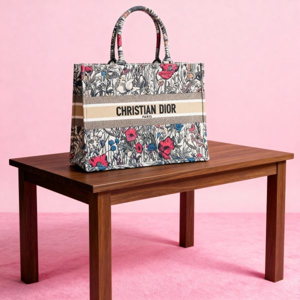 Dior canvas tote first copy handbag front view