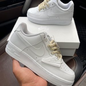 Nike Airforce 1 Low Rope Lace First Copy Shoes white design with rope laces