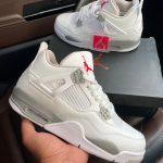 Nike Air Jordan Retro 4 Oreo First Copy Shoes white grey color side view