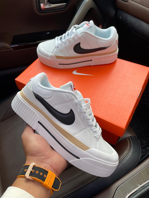 Nike Court Legacy White Black First Copy Shoes front angle