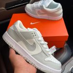 Nike SB Dunk Low White Grey First Copy Shoes front angle