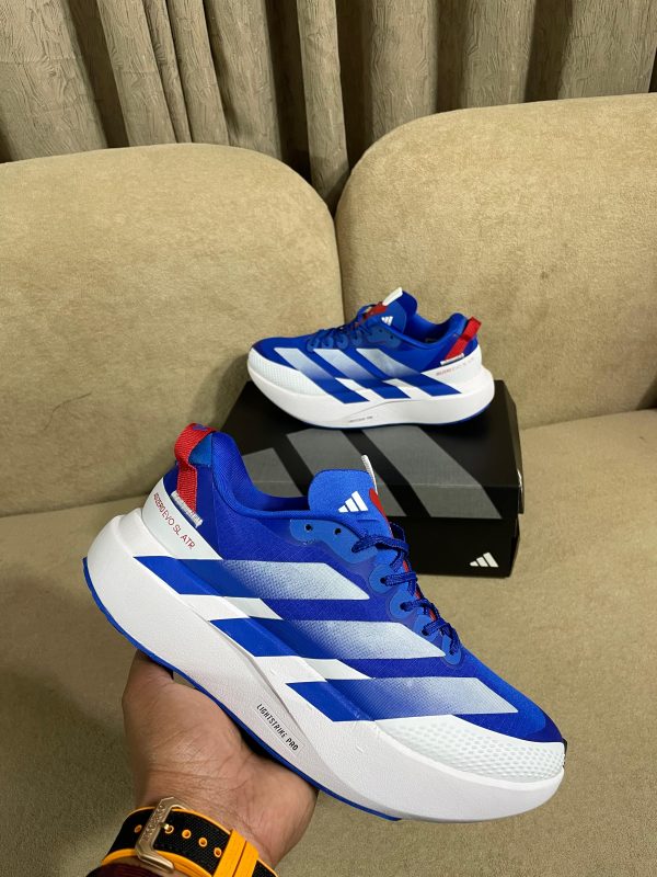 Adizero Evo SL ATR First Copy Shoes Royal Blue white sole running style sneakers side view premium copy India COD