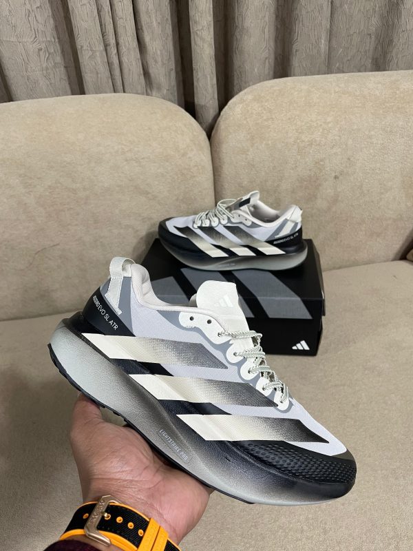 Adizero Evo SL ATR First Copy Shoes White Black Grey gradient sole sporty running sneakers premium first copy India COD