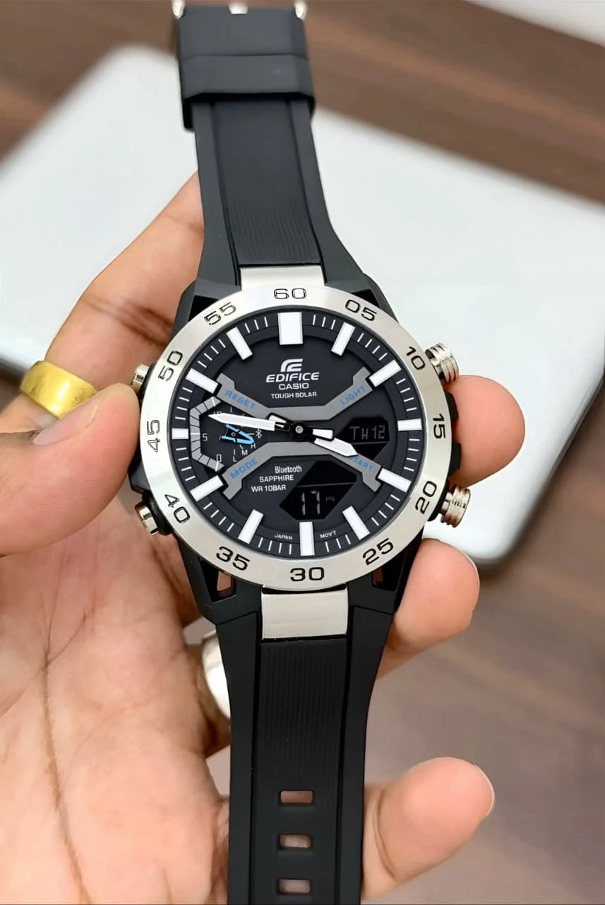 Casio Edifice Tough Solar Bluetooth Black First Copy Watch