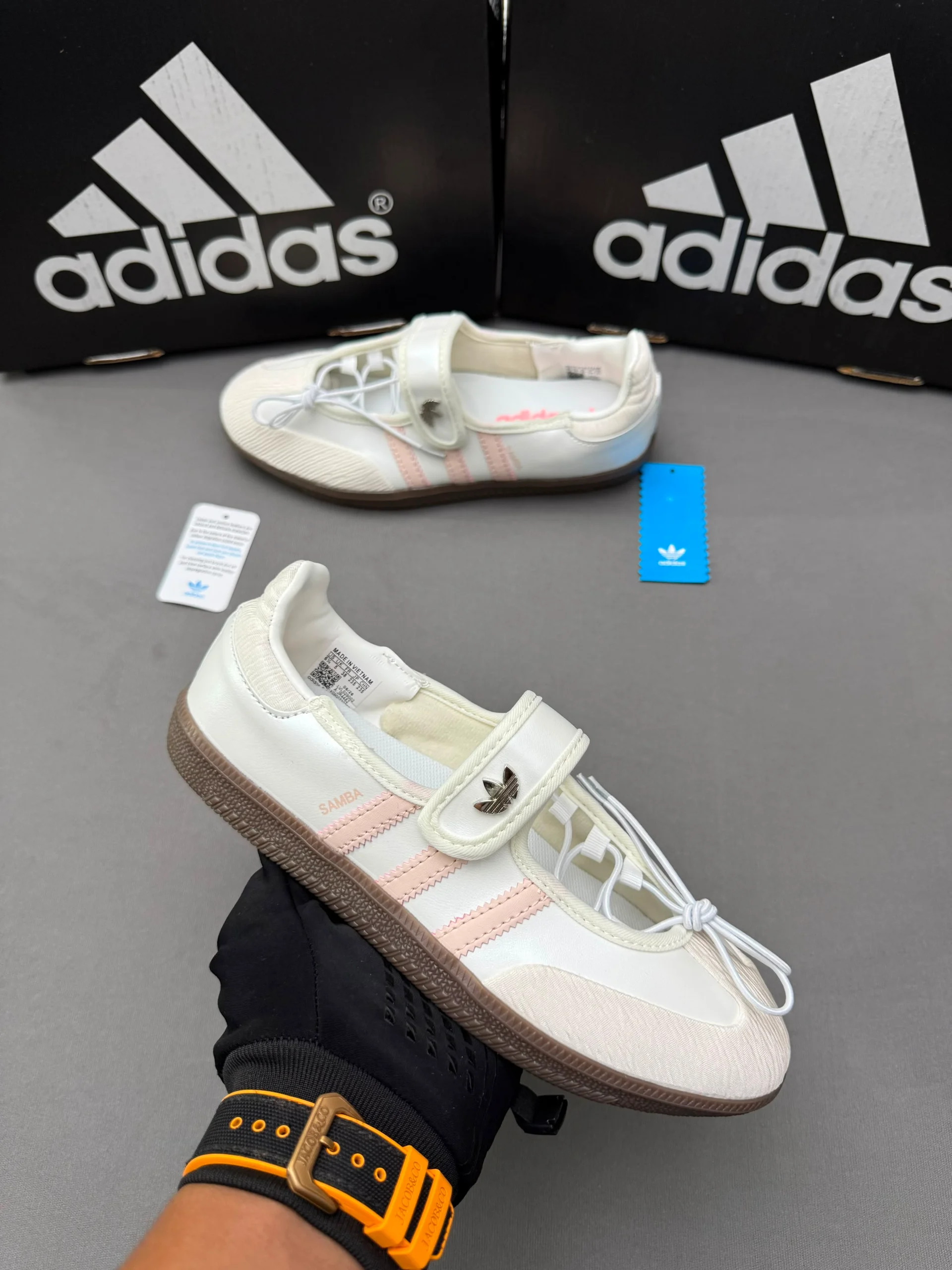 Adidas Samba Mary Jane White Pink Gum First Copy Shoes
