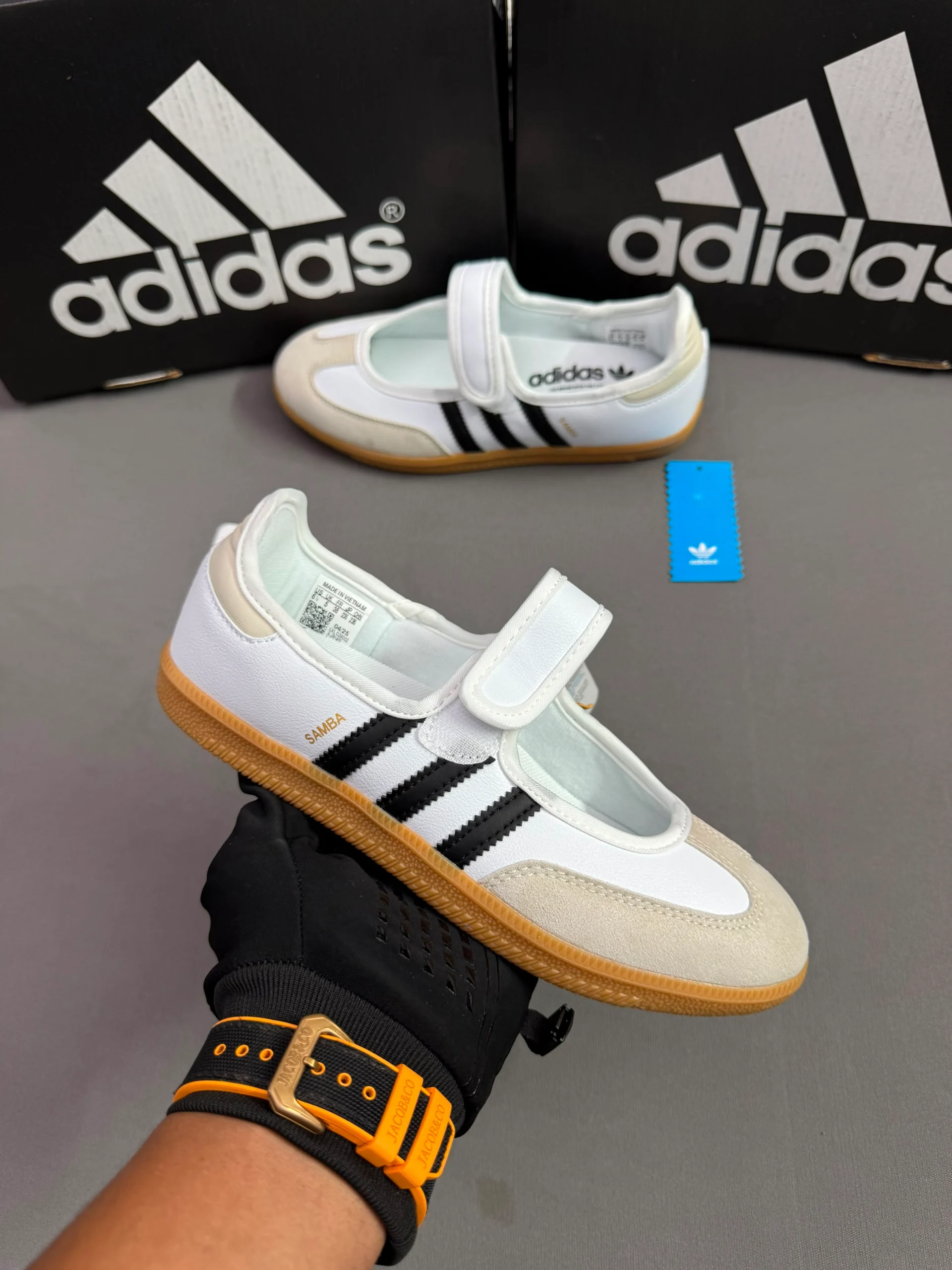 Adidas Samba Mary Jane White Black Gum First Copy Shoes