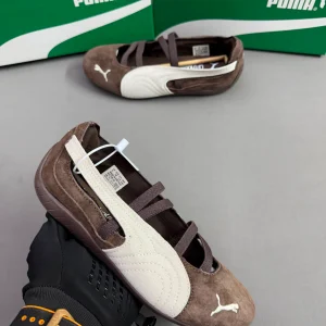 Puma Speedcat Ballet Brown Cream First Copy Shoes