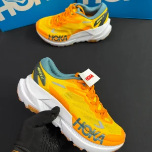 Hoka Mafate X Yellow Orange First Copy Shoes
