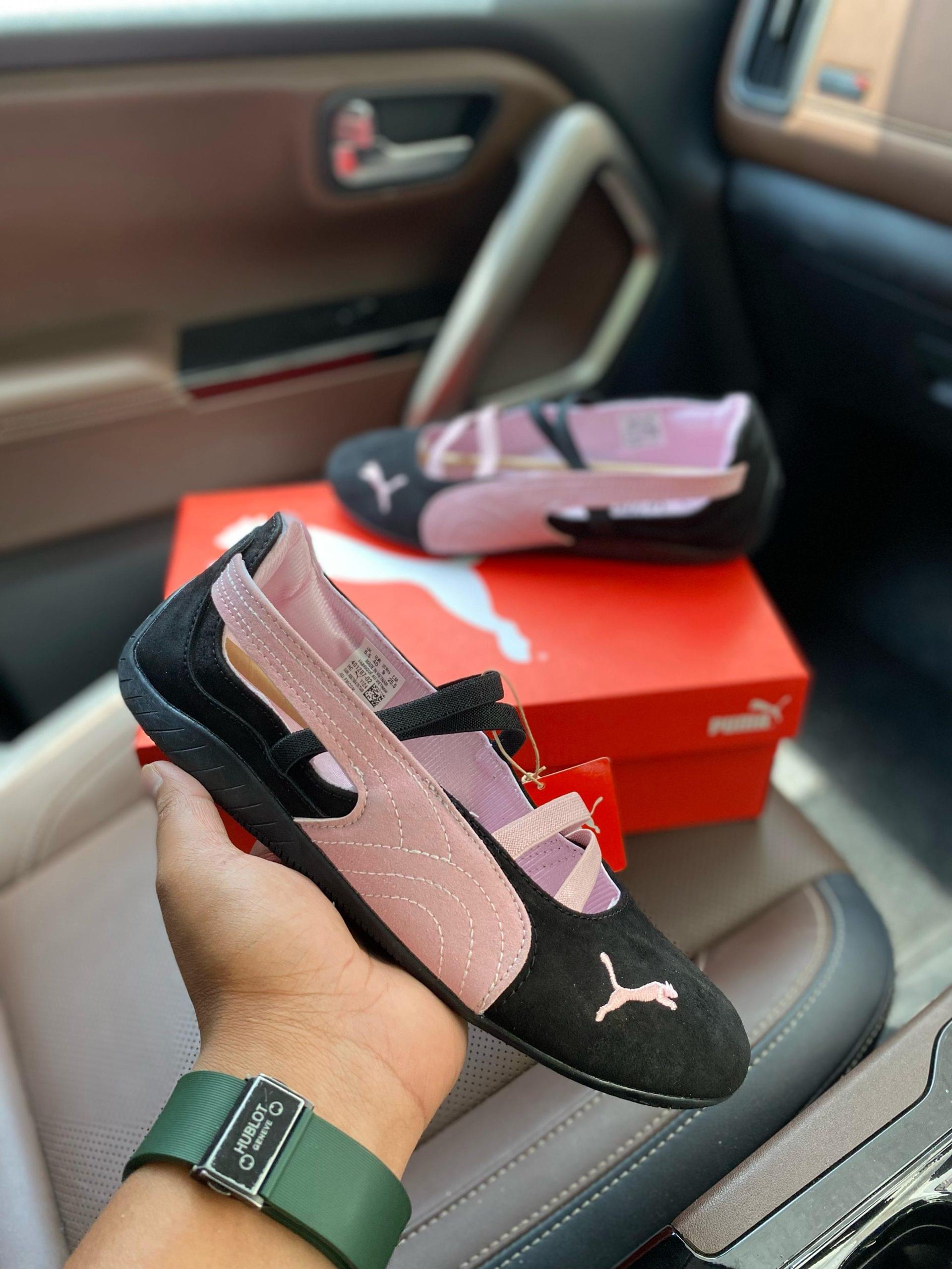 Black and Pink Puma Speedcat Ballet First Copy Shoe - Martify