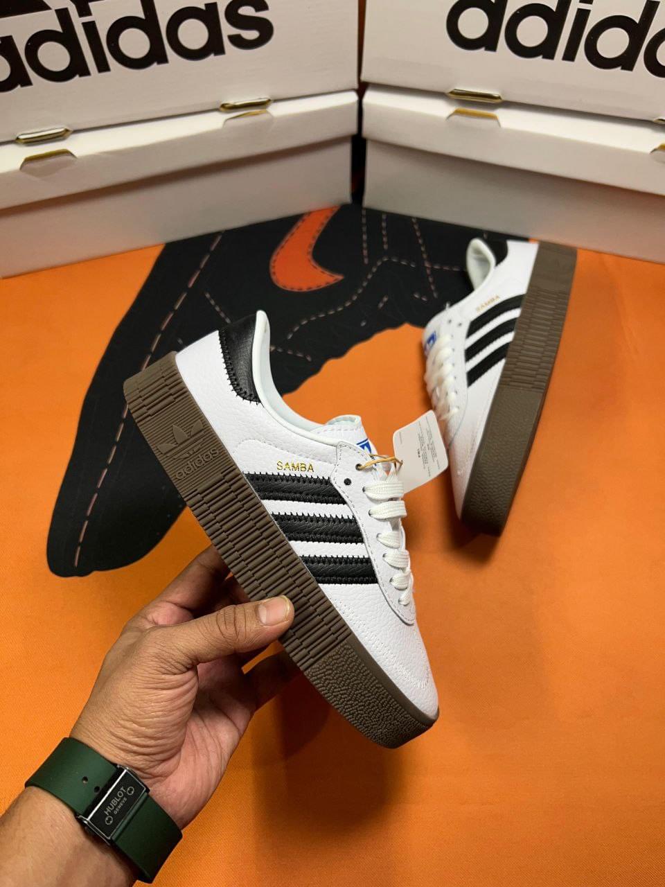 Adidas Sambarose White Black First Copy Shoes