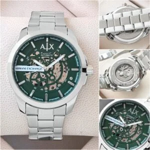 Armani Exchange Hampton Automatic Green Skeleton first copy Watch 43mm for Men