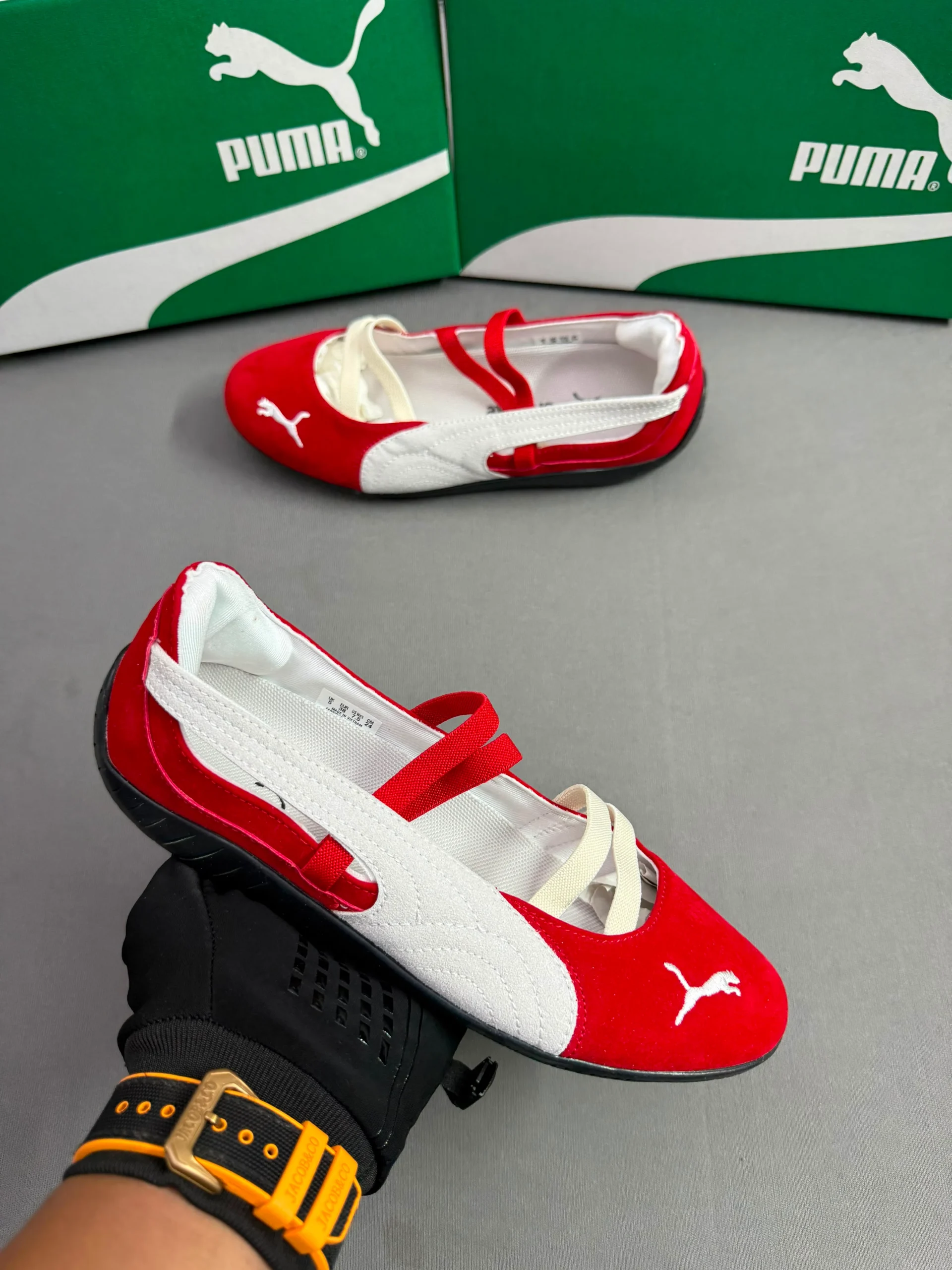 Puma Speedcat Ballet Red White First Copy Shoes